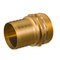 Hose coupling in brass with male thread and sawtooth pillar SHM for ferrule assembly